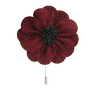 Mens Fuchsia Flax Flower Lapel Brooch Boutonniere Tuxedo Corsage Stick Pin
