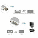Type C to VGA Adapter USB 3.1 USB C to Female VGA Adapter Cable for Macbook