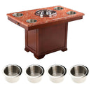4x Stainless Steel Poker Table Cup Holder for Marine Boat Yacht RV Camper Truck