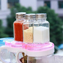 Food Seasoning Salt Pepper Bottle Cruet Pot Spreader Shaker Jar Holder gtau 3C