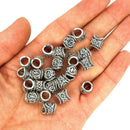 24Pcs Viking Beard Beads Bracelet Hair Jewelry Bead Mustache Dreadlock