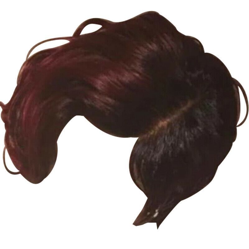 Women Synthetic Capless Wig Cut Hair Asymmetrical Side Bang Short Curly Wig M1X8