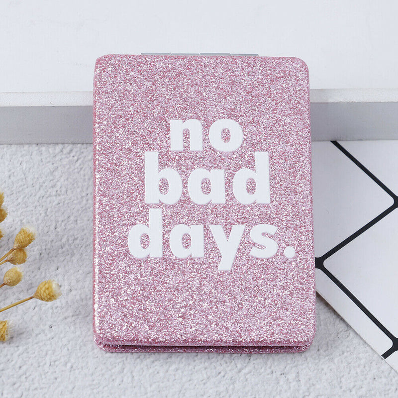 Makeup Compact Mirror Mini Travel Cosmetic Folding Portable Pocket Mirror Dou 3C