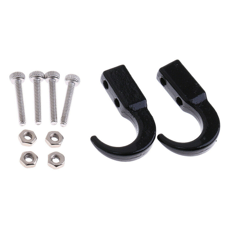 Black Metal Trailer Winch Tow Hooks for 1/10 RC4WD D90 Remote Control Buggy