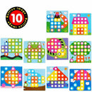 Button Art Color Matching Pegboard Puzzles Early Learning Educational Toys