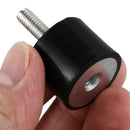 M6 male thread 20x25mm single end anti vibration rubber damper buffer black