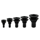 2pcs 1'' Black Plastic Marine Yacht Bilge