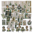 46Pcs Cute Cartoon Style Decorative Stickers Adhesive Stickers Decoration Di BX