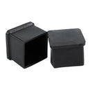 10pcs 30x30mm Square Rubber Desk Chair Leg Foot Cover Holder Protector Blac