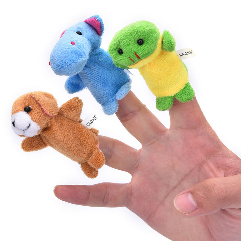10x/Set Family Finger Animal Puppets  Baby Educational  Hand Cartoon Cloth 3C