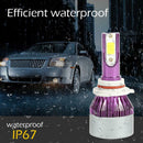 1 Pair COB LED Car Headlight Bulbs 72W Headlamp Fog Light Purple (9006) A