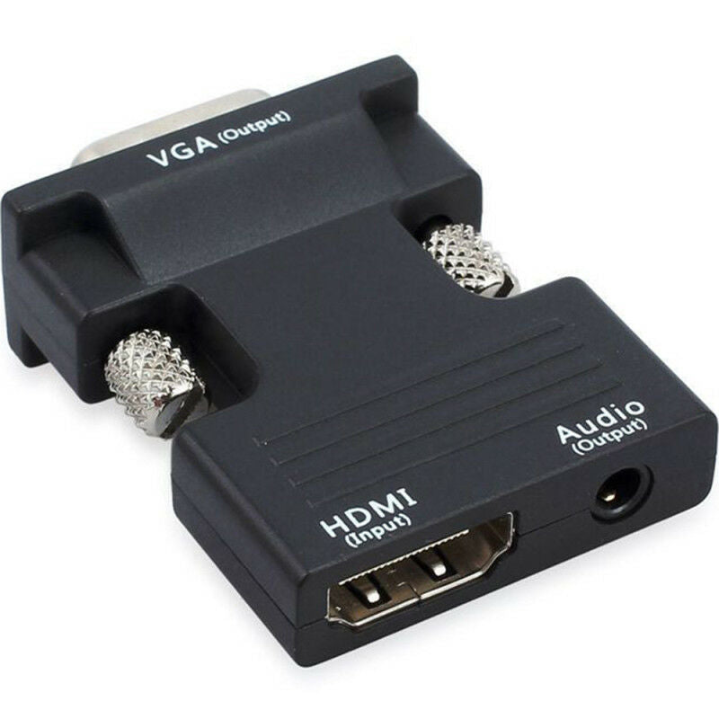1080P HDMI Female to VGA Male Converter Adapter Dongle with 3.5mm Stereo Audio