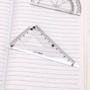 Students Drawing School Supplies Set Square Triangle Ruler Protractor Ruler Suit