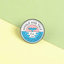 Cartoon Round Letters Enamel Brooch Jacket Clothes Sweater Backpack Badges A