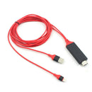 For i Phone Screen To TV Cable HDMI 1080p IOS Adapter USB Charger Converter 2M