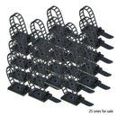 25Pcs Adjustable Black Adhesive Cable Straps Cord Wires Tie Clamps Mount_Clip