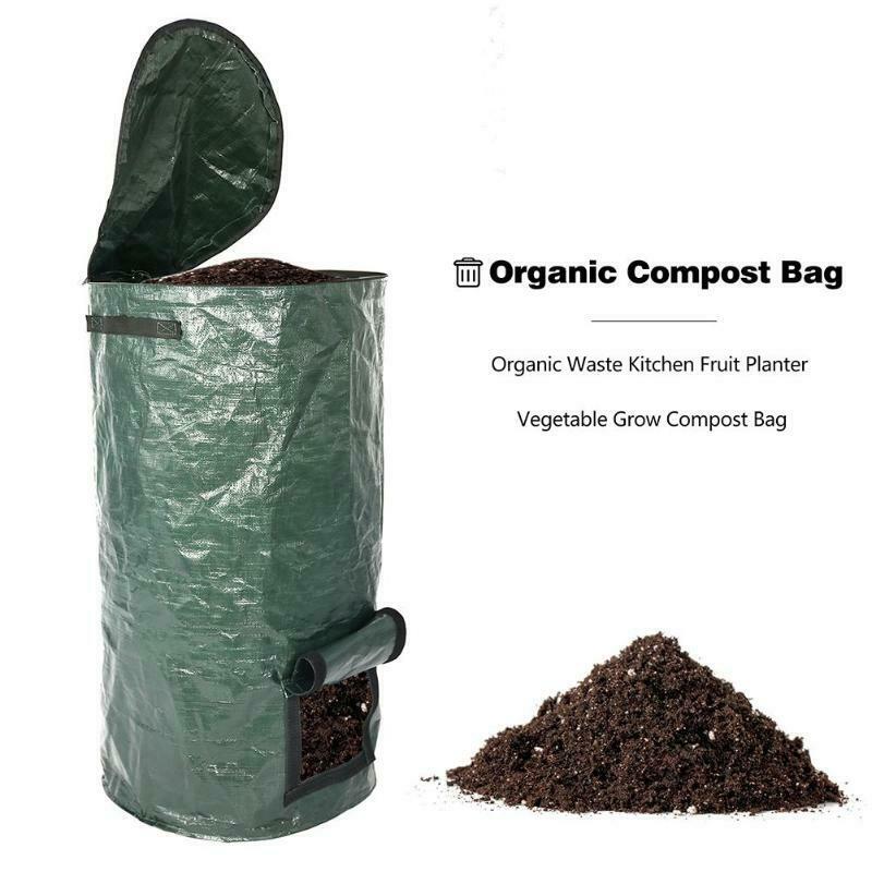 Organic Waste Kitchen Garden Yard Compost Bag Environmental PE Cloth Plante
