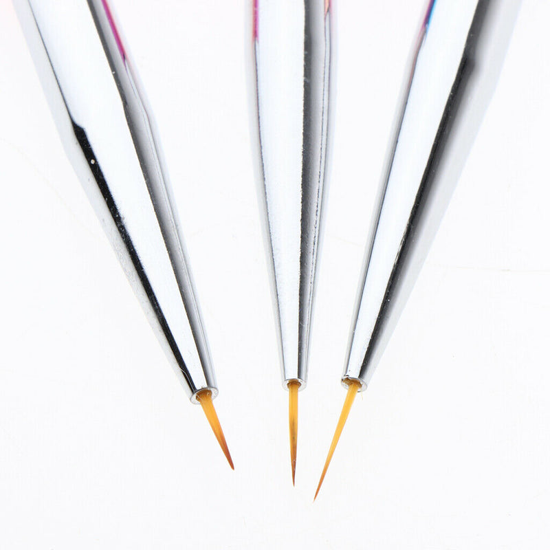 3Pcs 3 Sizes Round Pointed Tips Paintbrushes for Detail Painting Fine Tip Paint