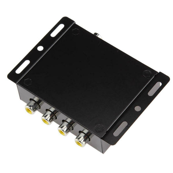 12V 1 Input to 4 Output RCA Car DVD Video Booster Amplifier Splitter Box A#S