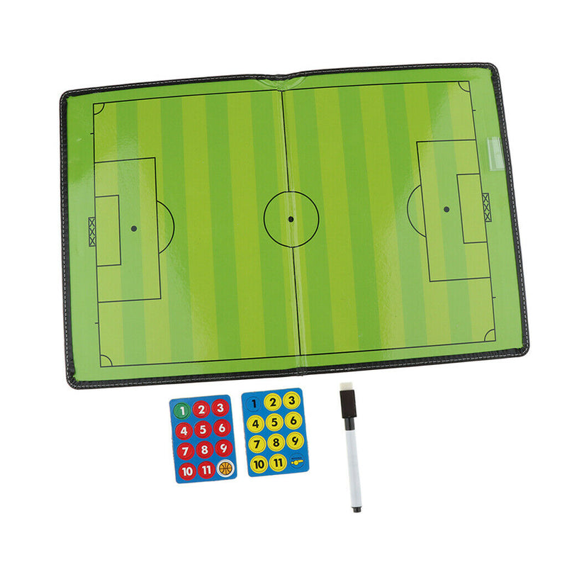 Soccer Strategy Coaching Clipboard/Football Training Board with Wipe Pen Eraser