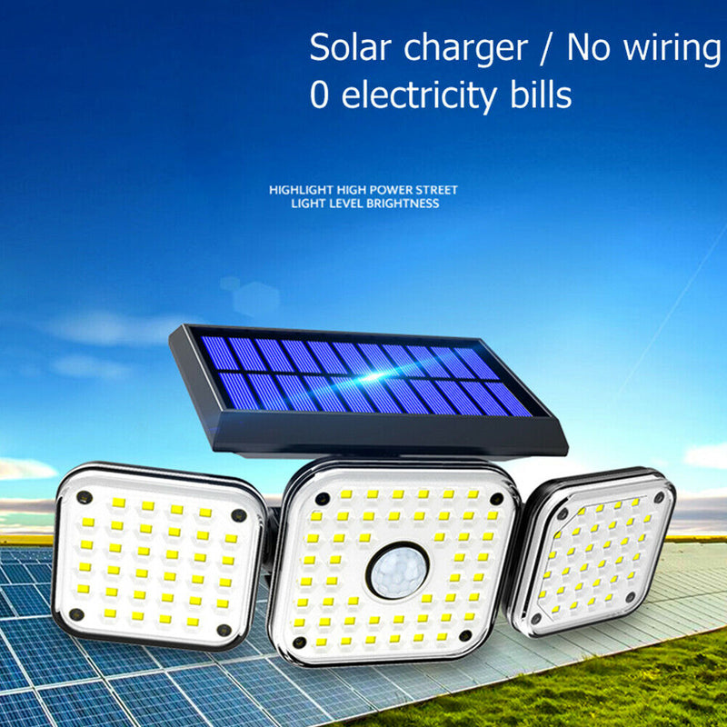 Solar Sensor Wall Light Waterproof 3Modes Garden Porch Street Lamp (112LED)