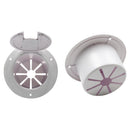 White Round Electric Cable Hatch with Back for RV Boat 30 and 50 Amp Cords