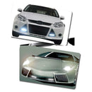 2PCS Ultra thin Car DRL Fog Driving Lamp White LED COB Lights Waterproof DC 12V