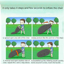 Inflating Beach Camping Lounger Back Pillow Chair Air Bed Lazy Sofa Green