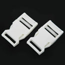 Plastic Side Quick Release Buckle Webbing Strap Clasp 25mm 5 Pcs White X5W3