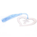 Chrome Heart Cross Bookmark Religious Baptism Christening Wedding Gift 1PCS 3c