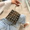 Pearls Clear Shoulder Handbags PVC Women Crossbody Top-handle Bags (Black)