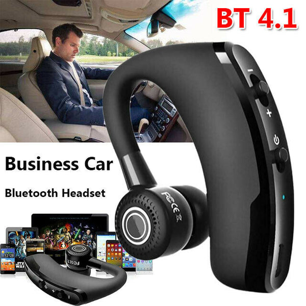 V9 Handsfree Wireless Business Bluetooth Headset with Mic for Driver Sports AU