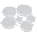 2 Set Clear Kitchen Silicone Stretchable Seal Lids Pot Bowl Covers Non-toxic