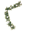 1.8M Artificial Eucalyptus Garland Pink Core White Petals Roses Flower Deco