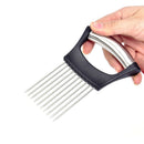 Stainless Steel Onion Cutter Onion Holder Fork Vegetable Slicer Tomato Needle FT
