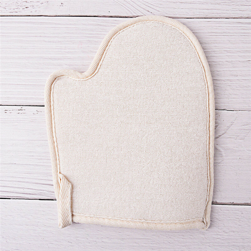 1X exfoliating bath glove natural sisal shower sponge cleansing body scrubber Ew
