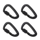 4Pcs Screw Lock Carabiner Durable Durable Hooks Clip for Camping Traveling