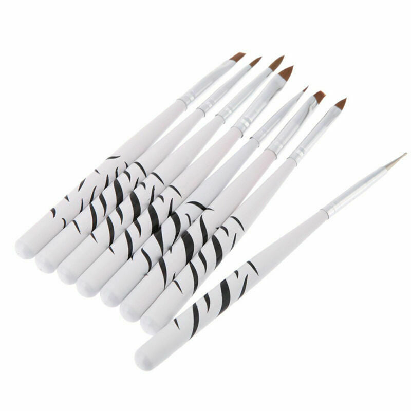 8 Pcs Nail Art Design Brush Dotting Painting Pen Set Acrylic Drawing Liner O6D2
