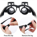 Multi-Power Double Lights Magnifier Glasses Loupe Magnifying Glass w/Lens A