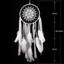 White Fringed Lace Dream Catcher Feather Car Wall Hanging Decoration Craft