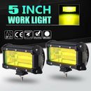 2PCS Waterproof 5inch 72W LED Work Light for Driving Fog Lamp Offroad Truck F9B6