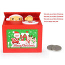 Money Box Lovely Stealing Coin Santa Claus Piggy Bank for Kids Birthday Gift
