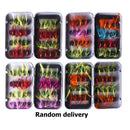32pcs Single Hook Feather Bionic Moth Fishing Insect Flies Crankbaits Lures