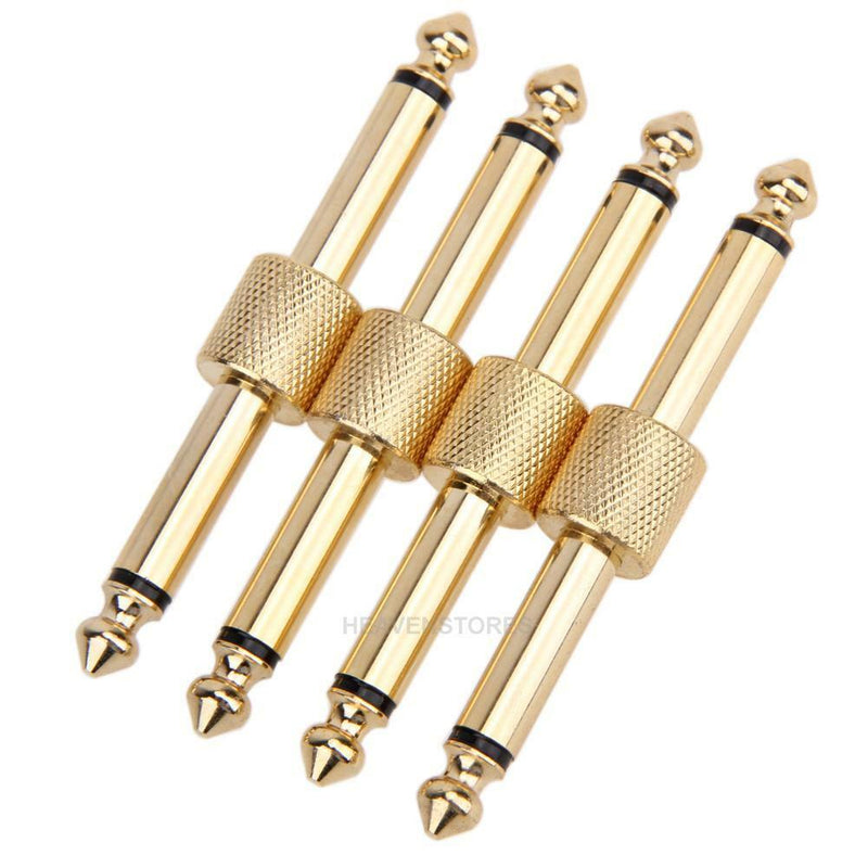 4Pcs Guitar Effects Pedal Adapter Connectors JACK-JACK Converter Straight hv2n
