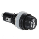 AC 15A 125V Screw Cap Panel Mounted 5 x 20mm Fuse Holder Black 5 Pcs