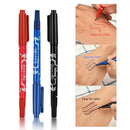 3x Dual Tip Skin Marker Pen Scribe Piercing Pen Tattoo Supply Body Art Tools