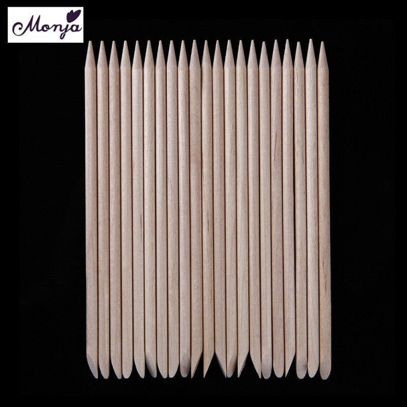 20pcs Wooden Cuticle Pushers Manicure Pedicure Orange Sticks Nail Art P OPO