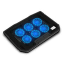 Nuoxi 6-Fan Cooling Pad Notebook Laptop Stand Portable Adjustable Aluminum