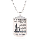 Grandpa Love Granddaughter Pendants Dogs Tag Necklace-Stainless Military Jewe JR