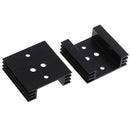 2Pcs 45x45x14mm TO3 Transistor Heat Sinks TO-3 Black Amumi Kw